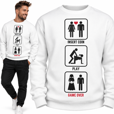 BLUZA ŚMIESZNA GAME OVER PLAY